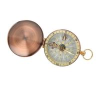 Solinder Brújula Vintage, Reloj de Bolsillo de Cobre Chapado en Oro, Brújula para Acampar, Senderismo, Canotaje, Cuerpo de Metal, Liviano, Portátil con Anillo para Colgar, Adecuado para (brújula)