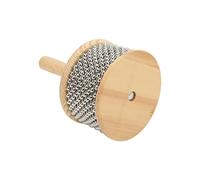 Solinder Cabasa de Madera Divertida y Duradera para Niños de 4 Años en Adelante con Bolas Acero Brillantes Instrumento Musical Portátil Fácil Tocar para Enseñar Ritmos (Lectura grande)
