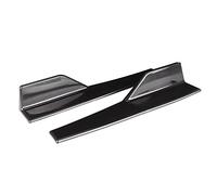 Solinder Combina de Falda Lateral Universal Rocker Divisor de Ala de Ala Difusor Brillante Negro 17.7x3.3in, Mejora el Aspecto Exterior del Automóvil con Agresividad Deportiva, Piezas de