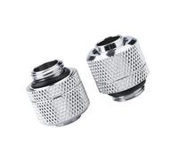 Solinder Conector de Tubo Flexible de Rosca G1/4 2 Piezas, Construido para Tubos Delgados, Fácil Instalación, Cromado, con Anillo Silicona Oculto, Adecuado para Diámetro Int (Plata)