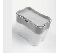 Solinder Dispensador de de Empuje, Diseño Compacto, Ahorro Espacio, Dispensador Líquido para Cocina, Baño, Plástico, 1 Unidad (Gris)