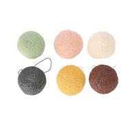 Solinder Gota de Agua de 6 Colores, 100% Wash, Aleteo Facial, Cuidado Facial, Esponjas Corporales (secas), Esponja Suave Que Elimina Impurezas, Equilibra el (Redondo)
