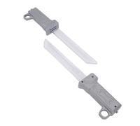 Solinder Juguete de Espada con Luz LED, 2 uds., con Empuñadura Giratoria, Diseño de Juego Seguro para Fiestas Infantiles y Actividades Narración Cuentos (Plata)