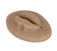 Solinder Labios de Silicona 3D Real Skin Touch para Práctica de Tatuajes Labios, lo Mejor para Bordadores Principiantes y Experimentados, Aproximadamente 7,5x5x2,3 Cm (Marrón)