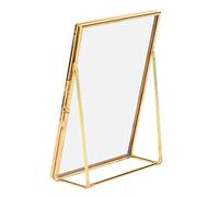 Solinder Marco de Fotos Retro de Latón con Cerradura Metal y Cristal, Ideal para Fotos Verticales 4 * 6 o 5 * 7 Pulgadas, Estilo Antiguo para Mesa o ((Pedido 15,2x20,3 cm) (tamaño 5 * 7 Pulgadas))