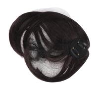 Solinder Peluca de Pelo Sintético de Alta Temperatura para Mujer, Pelo Sintético 3D con Flequillo Francés, Marrón Oscuro, Corazón Ovalado, Cara Larga y Redonda