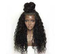 Solinder Pelucas Onduladas para Mujeres Negras Peluca de Onda Profunda Peluca Rizada Onda de Agua Delantera Encaje 150% Densidad Negro Ajustable Encaje Rosa Red (11)