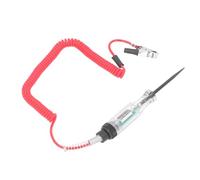 Solinder Probador Eléctrico de Pluma de Prueba Pantalla Digital LED Automotriz para Detección Resistencia Corriente Voltaje, Portátil para Pruebas Automáticas, Acero Inoxidable, Plástico (Cable rojo
