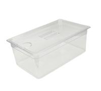 Solinder Recipiente de Cocción Lenta Transparente de 25 Litros con Tapa, Espacioso Contenedor Almacenamiento Alimentos para Cocinar en Familia, Material PP Duradero, Fácil Limpiar