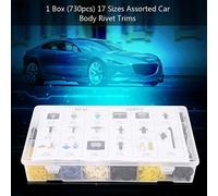 Solinder Rivet Trim Clips, Kit Surtido Duradero de 730 Piezas | Material automotriz resistente, se adapta a múltiples marcas, cuidadosamente almacenado en una caja, adecuado para