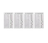 Solinder Tablero Desmontable de Lista de Verificación Tareas con Papel Reciclable para Plan Viaje, Tablero Lista Verificación Notas Tabla Tareas Portátil para Vacaciones, PVC 4 Piezas Domésticas