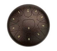 Solinder Tambor de lengua de acero de 10 pulgadas, tambor de lengua de acero de 11 notas, tambor de mano con mazo de tambor, púas de dedo, percusión para meditación y yoga