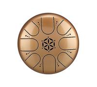 Solinder Tambor de lengua de acero de 5 pulgadas, tambor de lengua de acero de 5 pulgadas, tambor de mano de 8 notas con mazo de tambor, púas de dedo, percusión para meditación y yoga