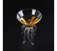 Solinder Taza de Cristal única 3D de la Copa Cóctel del Pulpo para los Acontecimientos 100ml, Material No Tóxico del Partido (Blanca)