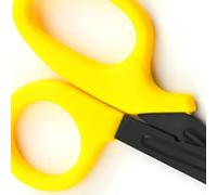 Solinder Tijeras para Botones, Tijeras para Vendajes de Acero Inoxidable, Multiusos Portátiles con Hoja Afilada Dentada, Cortar Gasas, Vendajes, Lonas, Lana, Fáciles de (Amarilla)