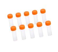 Solinder Tubos de Ensayo de Plástico para Congelación 5 Ml con Tapón Rosca y Junta Silicona, para Laboratorio, Paquete 10 Unidades.