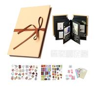 Solinorex Album Fotos para Pegar y Escribir, Album Hojas Negras Scrapbook 17,5 x 11,5cm, Albunes para Fotos Plegables Pequeño Son Regalos Ideales para Graduaciones, Cumpleaños, Bodas y Viajes