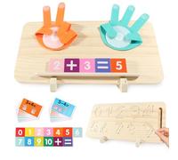 Solinorex Juguetes Madera para niños, Juegos Educativo Infantil, Juguete Intelectual 3-8 años, Juguete de conteo Manual con Bloques numéricos Coloridos y Tarjetas, Regalo de cumpleaños para niños.