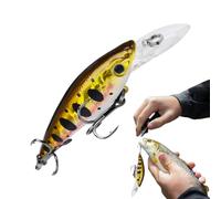 Solio de Pesca robótica, señuelos de Pesca para el bajo | Robóticos portátiles 3D Baits de natación | Crankbaits de de Dura, Kit de Aparejo de Peces de Agua Salada Que hundía Lento para la Perch