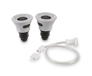Solis Juego de 2 tapones para botellas de vino al vacío, incluye kit de conexión de manguera, envasado al vacío, reutilizables