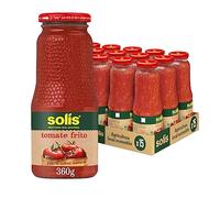 SOLIS Tomate Frito Frasco Cristal - Tomate Sin Gluten - Pack 15x360g