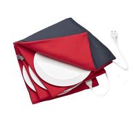 Solis Turbo Heat - Calentador de Platos (Capacidad para hasta 10 Platos, 32 cm, regulación automática del Calor, Doble Aislamiento), Color Rojo y Gris