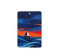 Solitary Sail in the Waves - Ambientador colgante para coche, 6 unidades, aroma a lavanda, tarjeta para coche y hogar