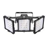SOLLA 150W 2025 Plus - Proyector LED para exteriores (15000 LM, luz diurna blanca 6000 K, impermeable IP66, 3 cabezales ajustables, iluminación de seguridad exterior para cursos