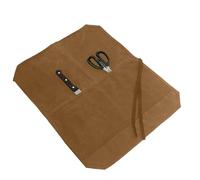 Sollee Bolsa Enrollable para Cuchillos - Portacuchillos de Lona Encerada - Bolsa Enrollable para Cuchillos de Chef de Lona con 7 Ranuras, Estuche para Cuchillos de Lona con Correa Ajustable para el