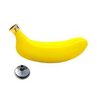 Sollee Botellas de Vino Vacías - Recipiente De Vino De 150ml En Forma Plátano Moda | Botella Decorativa de Acero Inoxidable Bolsillo, Contenedor Bebidas Portátil Antifugas para Licores