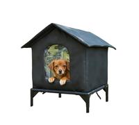 Sollee Casa para Gatos De Exterior | Refugio Impermeable para Mascotas en Exterior - Albergue para Gatos Resistente a la Intemperie | para Jardín Patio Traspatio Invierno Verano Perro Conejo Gatito