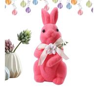 Sollee Decoración De Conejo De Pascua Afelpado,Figura Realista De Conejo De Felpa Natural | Decoración De Conejito Aterciopelado | para De Hogar, Dormitorio, Estante, Gabinete Y Entrada En