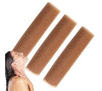 Sollee Esponja de baño africana, esponja de baño de red larga,Toalla de baño más para la piel de malla de nailon con depurador de red | Esponjas de baño elásticas de 3 piezas para eliminar la