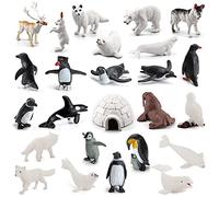 Sollee Figuras de Animales Polares Realistas Figuras de Juguete de Animales Árticos en Miniatura Juguetes de Animales Polares Regalo para Niños Educación Temprana, 26 Uds