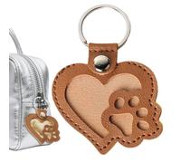 Sollee Llavero Recogedor de Pelo para Mascotas | Llavero De Cuero Para Bolsas - Conmemorativo De Regalo Para Cumpleaños Navidad Adultos Niños