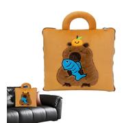 Sollee Manta de Viaje y Almohada,2 en 1 Manta de Avión y Almohada de Viaje Divertida Capibara | Soporte Compacto para Cabeza y Colchoneta para Dormir Niños Adultos Bebés | Siesta Oficina Colegio Hogar