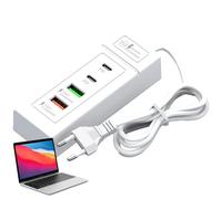 Sollee Tira de Carga USB, Tira de Cargador de teléfono,Regleta de Carga rápida de 4 Puertos de 20 W para teléfonos móviles - Diseño de protección de Carga Centro antisobrecalentamiento para