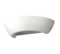 SOLLUX Aplique OSKAR Lámpara Simple Iluminación Pared Cerámica Bombilla LED Geométrica Minimalista Fácil Instalación Color Gris 36x15x7,5 cm