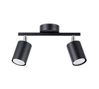 Sollux Lemmi Plafón - Plafones para dormitorio - Plafones LED para salón - Pasillo Plafones Plafón - Plafones modernos - Negro - 50-60Hz~220-230V GU10