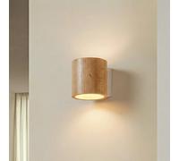 SOLLUX LIGHTING Aplique de pared Ara en forma de cilindro de madera