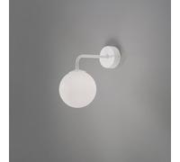 SOLLUX LIGHTING Aplique de pared Astral, blanco, proyección 22 cm, acero/vidrio True