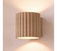 SOLLUX LIGHTING Aplique de pared Aura, color topo, Ø 10 cm, G9, luz hacia arriba/abajo, aluminio