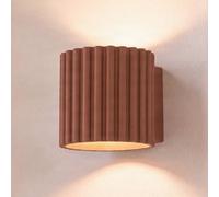 SOLLUX LIGHTING Aplique de pared Aura, terracota, Ø 10 cm, G9, luz hacia arriba/abajo, aluminio