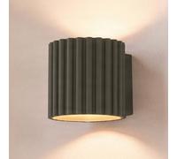 SOLLUX LIGHTING Aplique de pared Aura, verde oliva, Ø 10 cm, G9, luz hacia arriba/abajo,