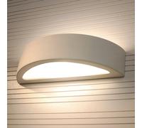 SOLLUX LIGHTING Aplique de pared Bow con luz orientable hacia arriba y hacia abajo, de cerámica True