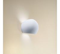 SOLLUX LIGHTING Aplique de pared Bullet con luz hacia arriba y hacia abajo, de cerámica blanca