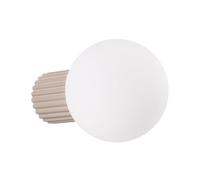 SOLLUX lighting Aplique de pared de interior - Lámpara de pared de aluminio y cristal - 1 llama - Bombilla LED - Taupe Halo