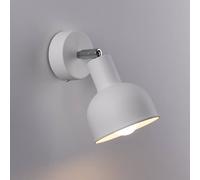 SOLLUX LIGHTING Aplique de pared Elba, blanco, metal, Ø 19 cm, E27