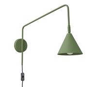 SOLLUX lighting Aplique de pared interior - aplique de acero - 1 llama - bombilla LED - verde oliva Nox
