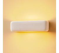 SOLLUX LIGHTING Aplique de pared Noris con luz hacia arriba y hacia abajo, de cerámica blanca
